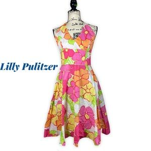 Lilly Pulitzer Floral Halter Dress